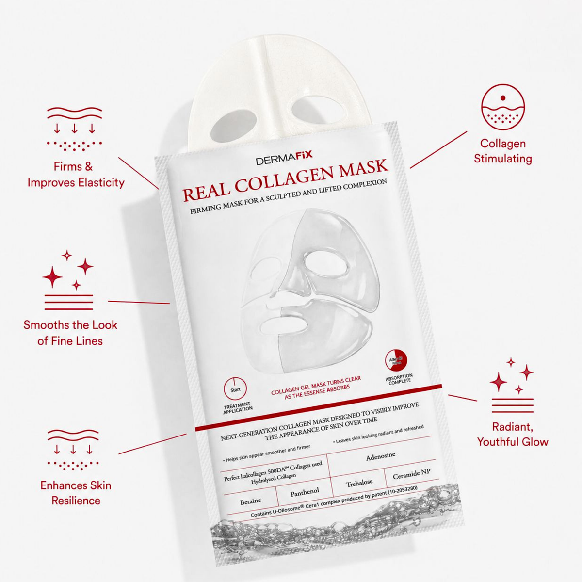 REAL COLLAGEN MASK - 4 Pack